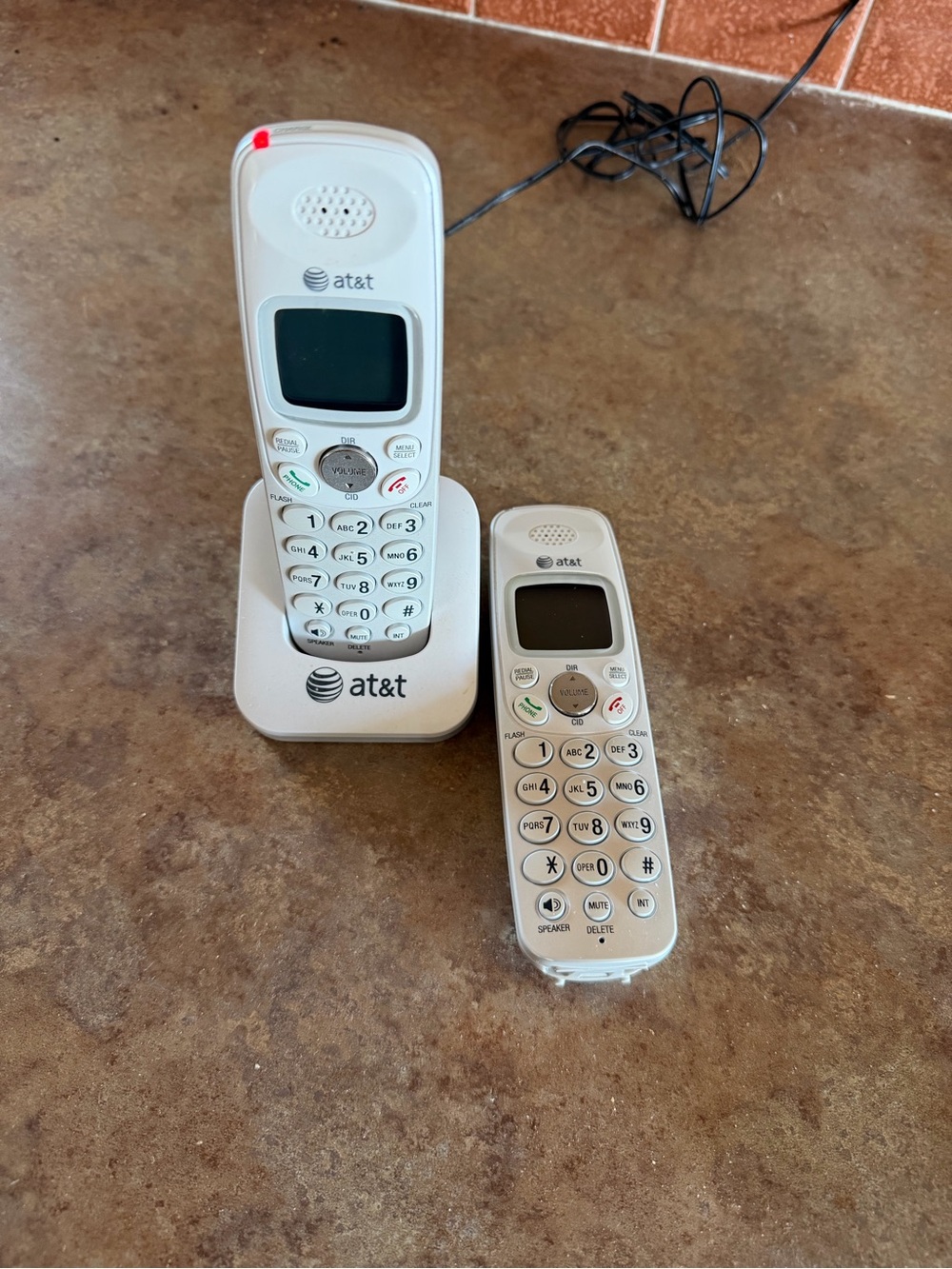 White Cordless Home Phone with base